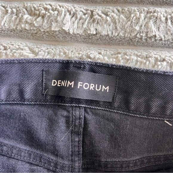 Denim Forum The 90s Mid Rise Cargo Mini Skirt Black- 100% Cotton- Size 27 - Picture 5 of 9